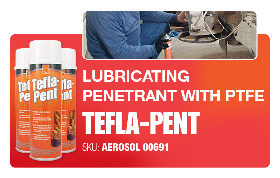 Tefla-Pent - Aerosol Lubricating Penetrant with PFTE - Leaders in Lubrication - Top Rated Industrial Degreasers and Lubricants